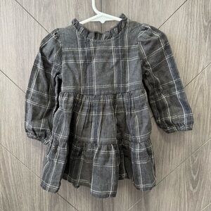 Cat & Jack Plaid Gray Kids Dress with Matching Bloomers